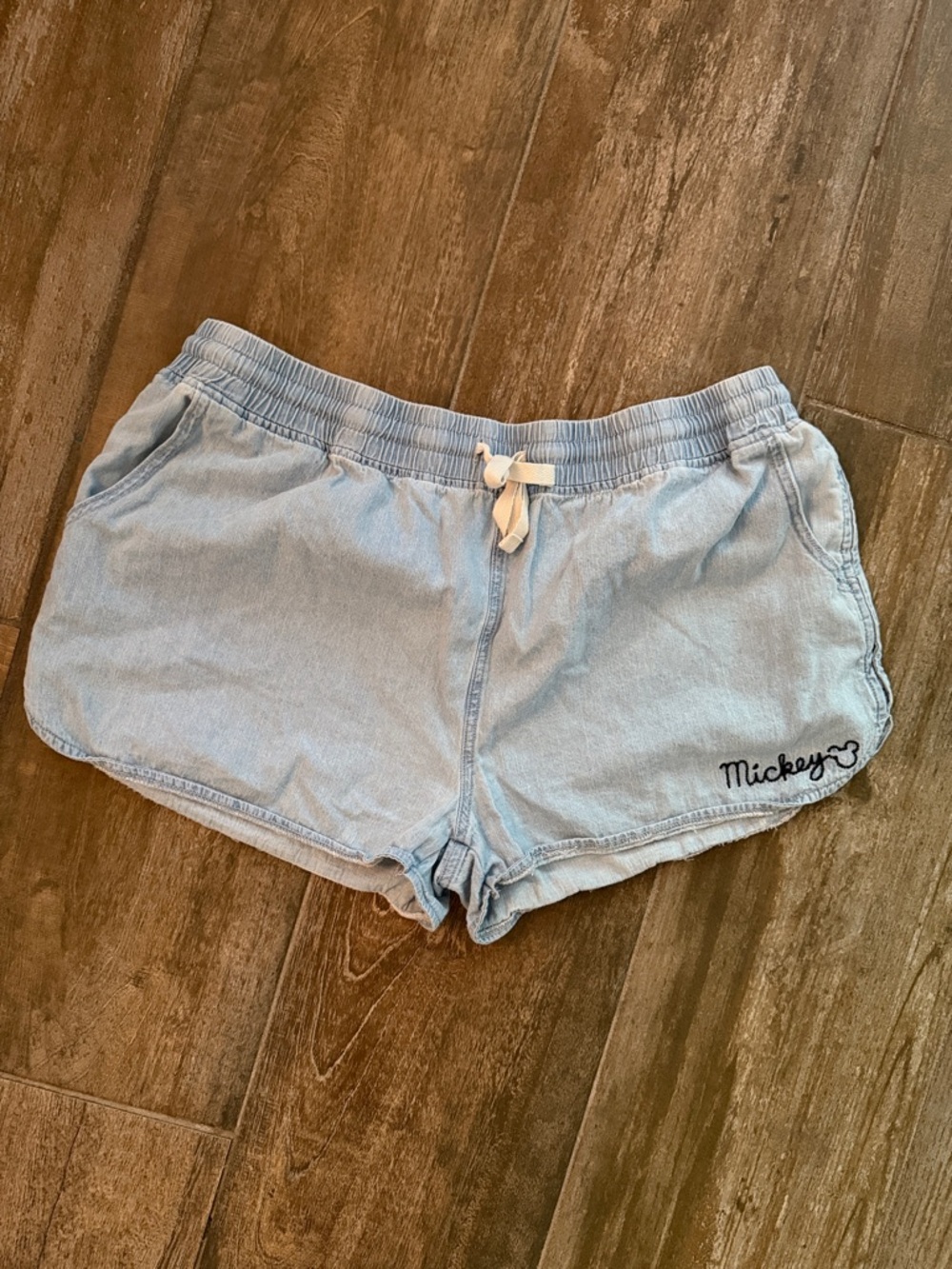 Junk Food Clothing Light Blue 'Mickey' Athletic Drawstring Shorts